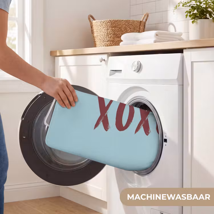 Badmat - XOXO - Blauw - Rood — 7