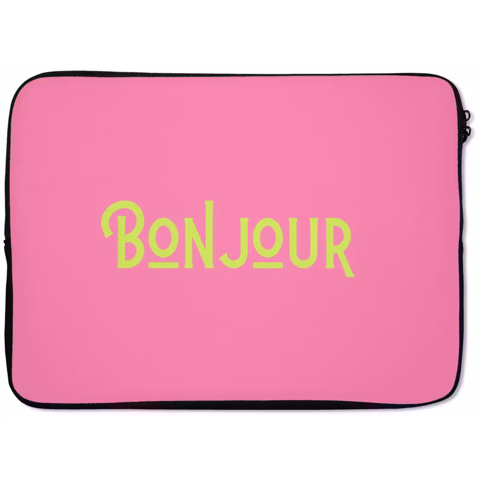 Laptophoes - Roze - Groene Bonjour - art-deco — 1