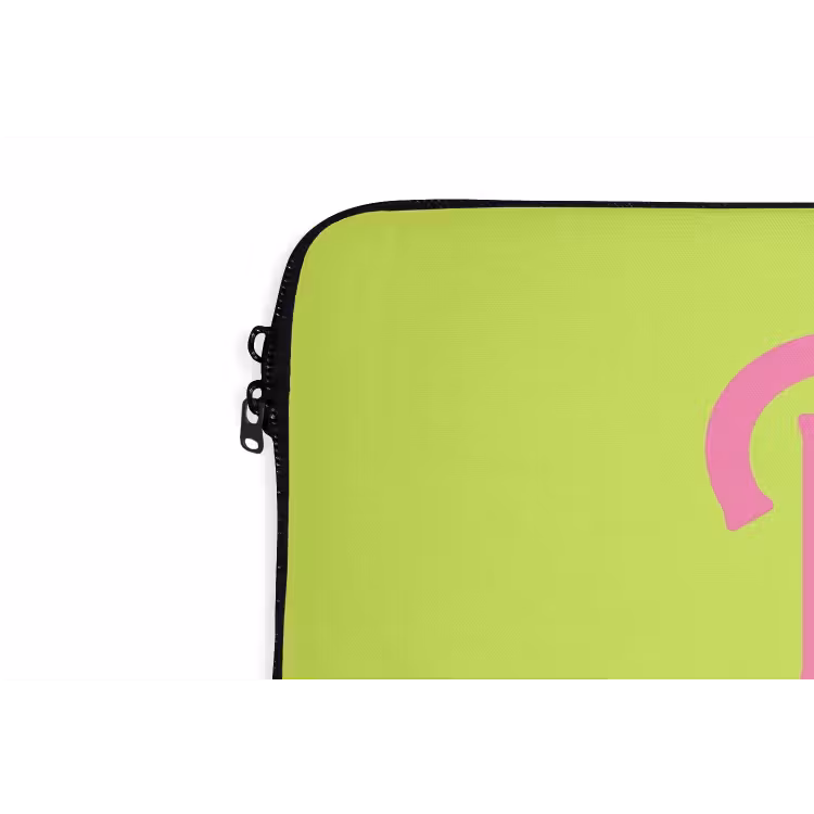 Laptophoes - Groen - Roze bonjour - art-deco — 5