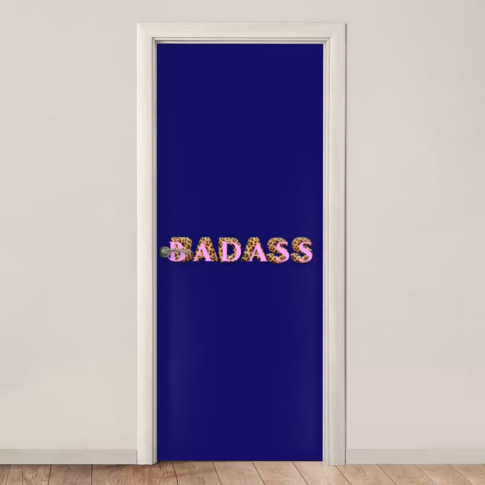 Deursticker - Badass - Panterpint - Schaduw - Roze — 1