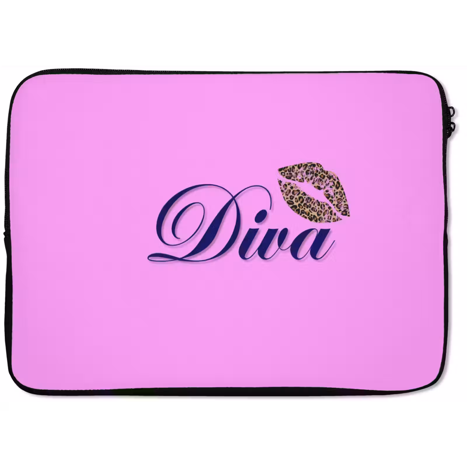 Laptophoes - Diva - Lip - Panterprint - Roze — 1