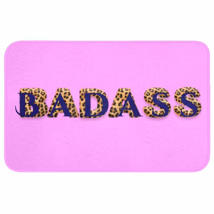 Badmat - Felroze - Badass - Panterprint - Schaduw — 1