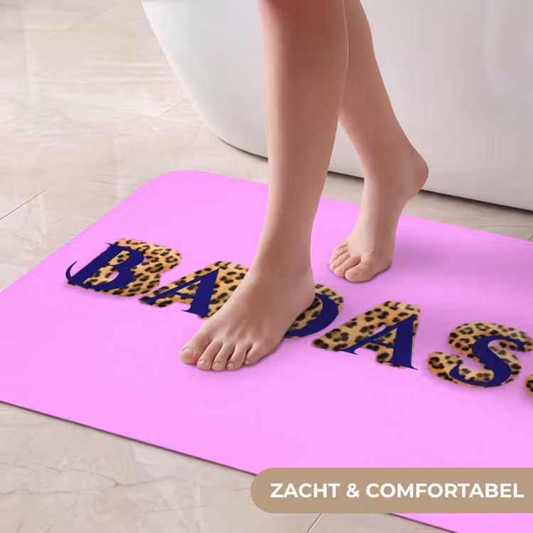 Badmat - Felroze - Badass - Panterprint - Schaduw — 5