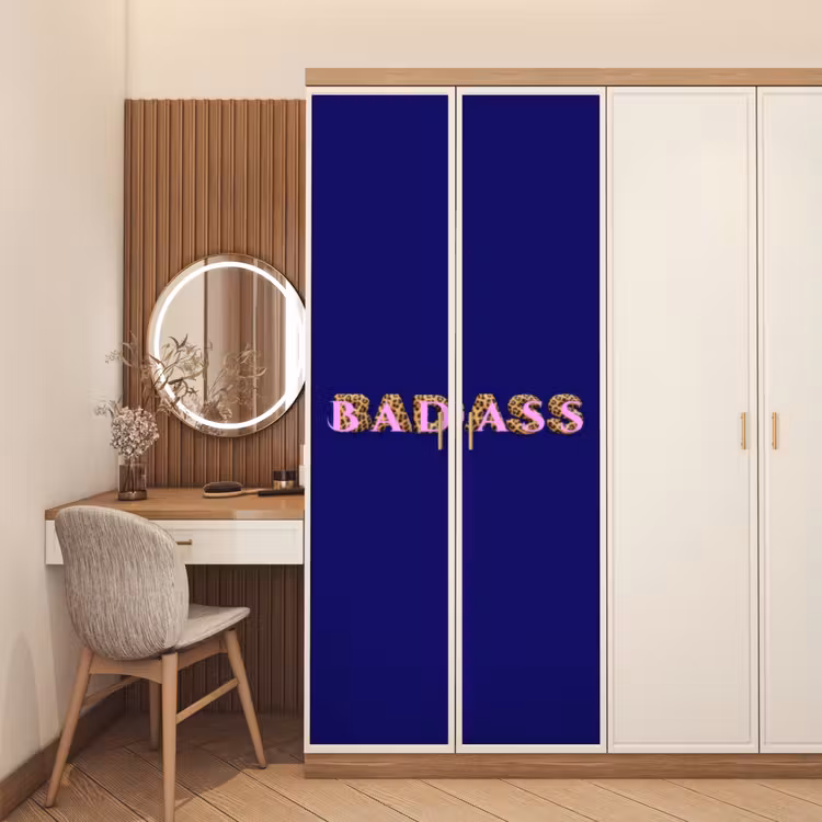 Deursticker - Badass - Panterpint - Schaduw - Roze — 5