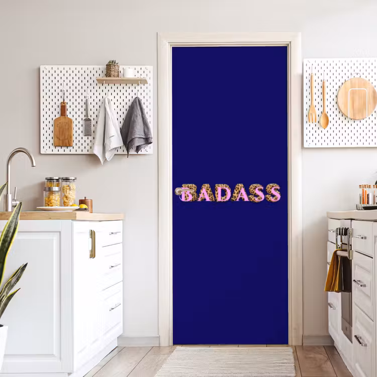 Deursticker - Badass - Panterpint - Schaduw - Roze — 7