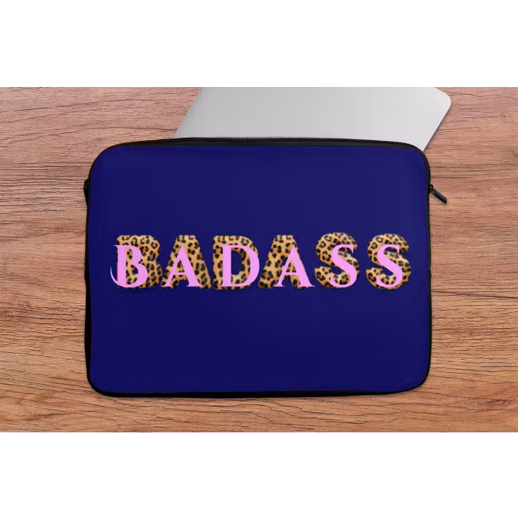 Laptophoes - Badass - Panterpint - Schaduw - Roze — 2