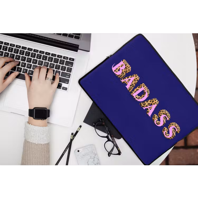 Laptophoes - Badass - Panterpint - Schaduw - Roze — 3