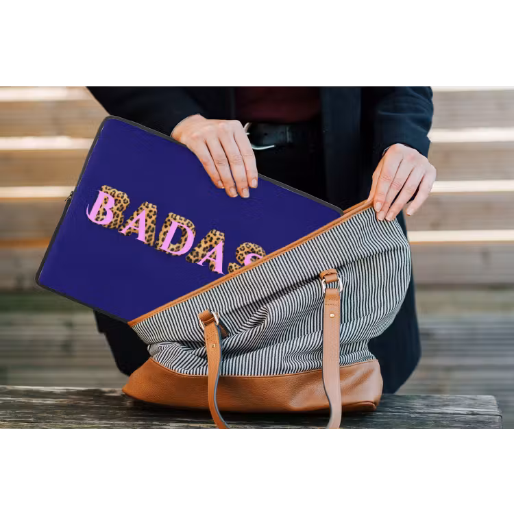 Laptophoes - Badass - Panterpint - Schaduw - Roze — 4