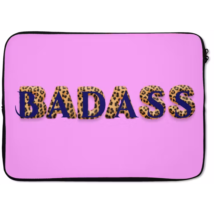 Laptophoes - Felroze - Badass - Panterprint - Schaduw — 1