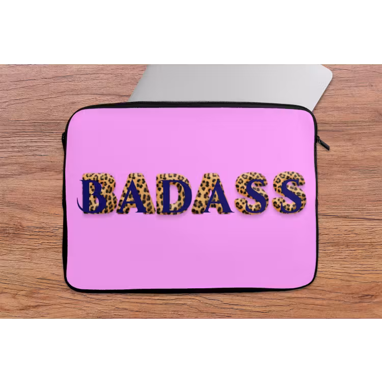 Laptophoes - Felroze - Badass - Panterprint - Schaduw — 2