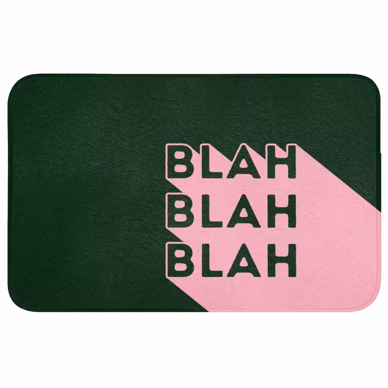 Badmat - Donkergroen - Tekst - Schaduw - Grafisch — 1