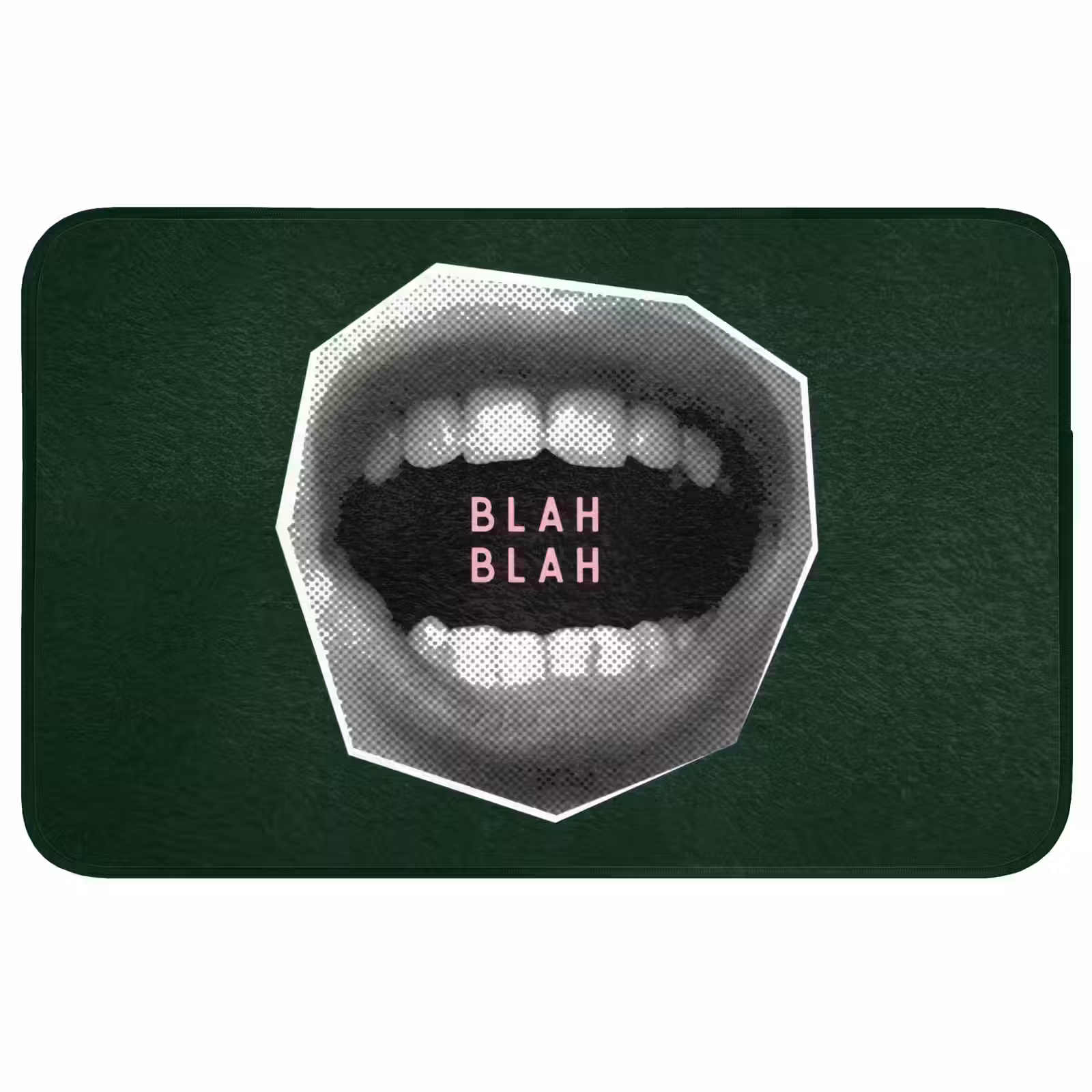 Badmat - Mond - Groen - Illustratie - BLAH BLAH — 1