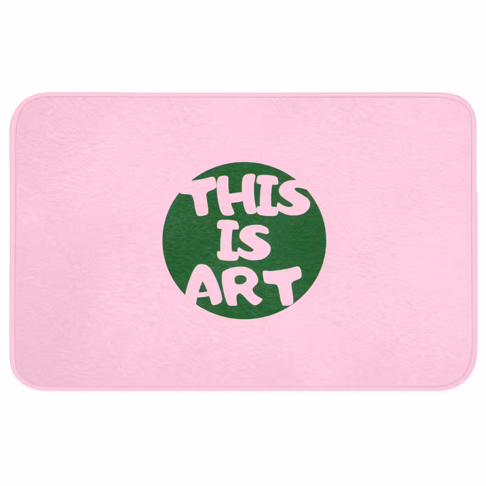 Badmat - This is art - Tekst - Cirkel - Groen — 1