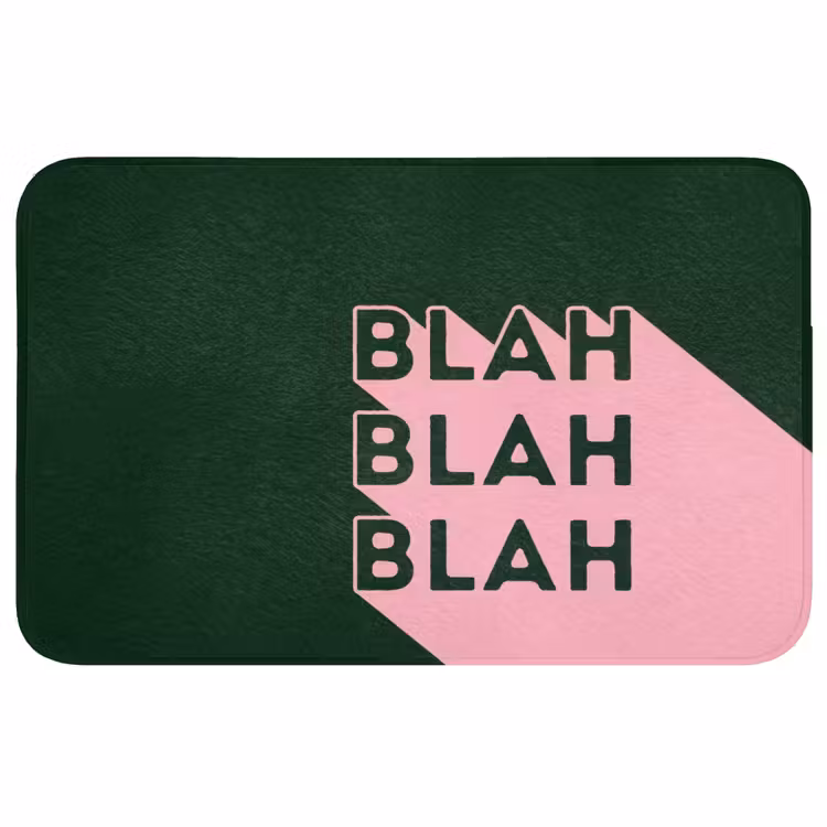 Badmat - Donkergroen - Tekst - Schaduw - Grafisch — 1