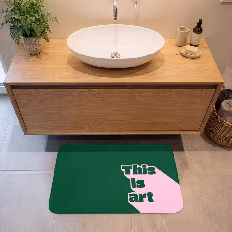 Badmat - This is art - Schaduw - Roze — 2