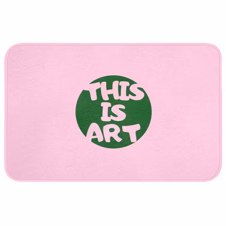 Badmat - This is art - Tekst - Cirkel - Groen — 1