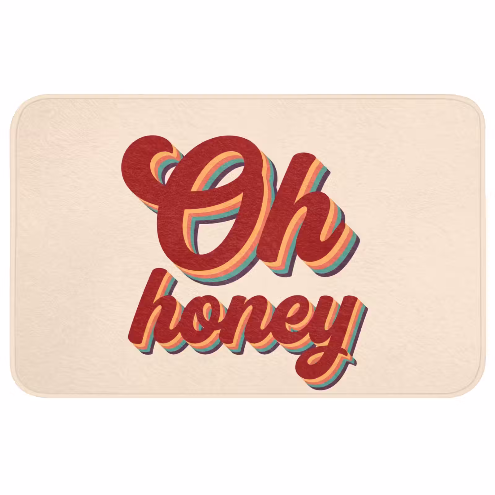 Badmat - Oh honey - Rood - Schaduw — 1