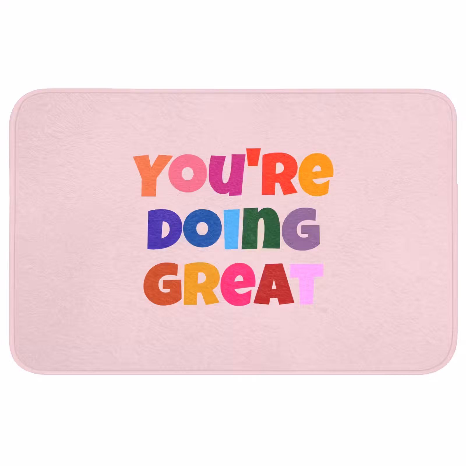 Badmat - You're doing great - Roze - Kleurrijk — 1