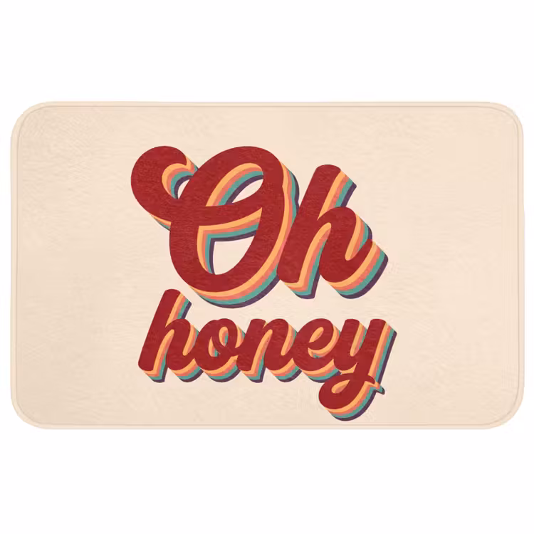 Badmat - Oh honey - Rood - Schaduw — 1