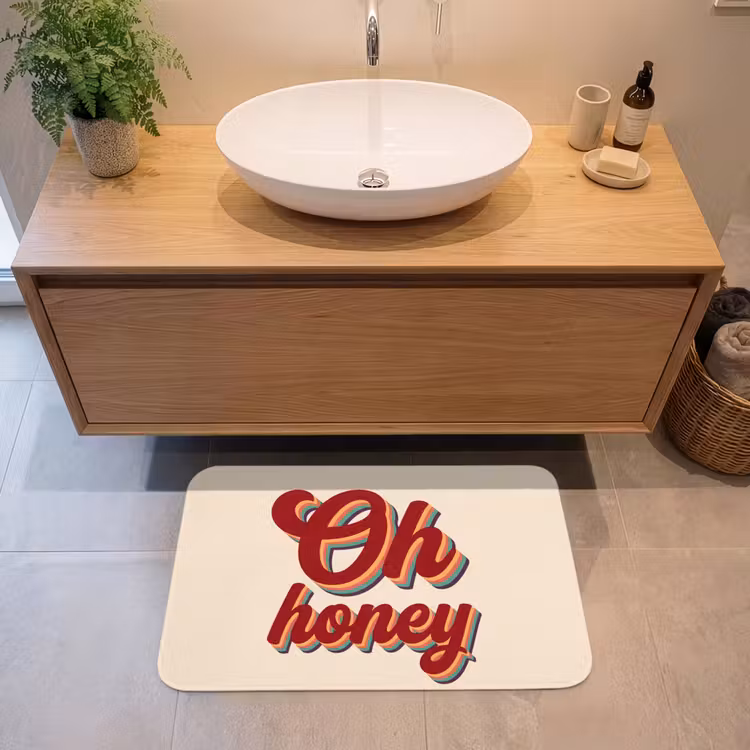 Badmat - Oh honey - Rood - Schaduw — 2