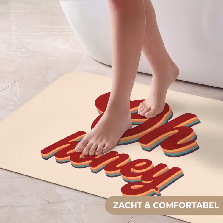 Badmat - Oh honey - Rood - Schaduw — 5