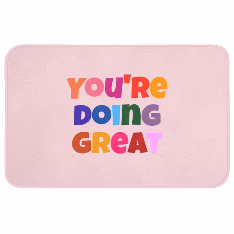 Badmat - You're doing great - Roze - Kleurrijk — 1