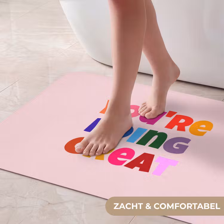 Badmat - You're doing great - Roze - Kleurrijk — 5