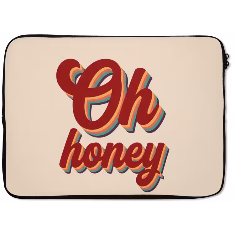 Laptophoes - Oh honey - Rood - Schaduw — 1