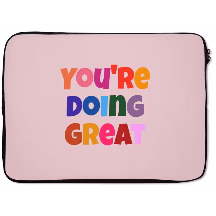 Laptophoes - You're doing great - Roze - Kleurrijk — 1