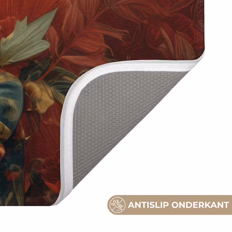Badmat - Bloemen - Dieprood - Zonnebril - Vrouw — 3