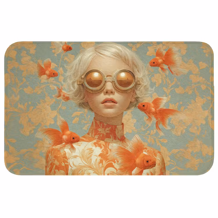 Badmat - Goudvissen - Oranje - Vrouw - Blond — 1
