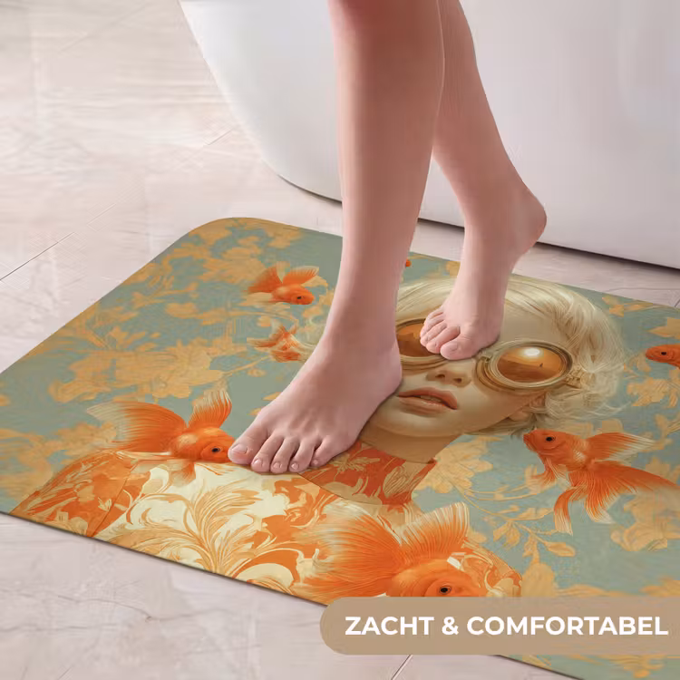 Badmat - Goudvissen - Oranje - Vrouw - Blond — 5