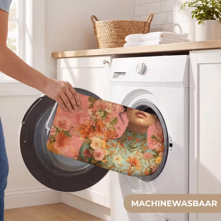 Badmat - Vrouw - Bril - Roze - Bloemen — 7