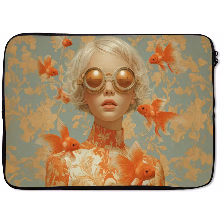 Laptophoes - Goudvissen - Oranje - Vrouw - Blond — 1