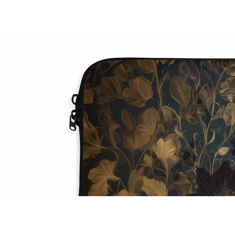 Laptophoes - Vrouw - Bladeren - Goud - Vlinders — 5