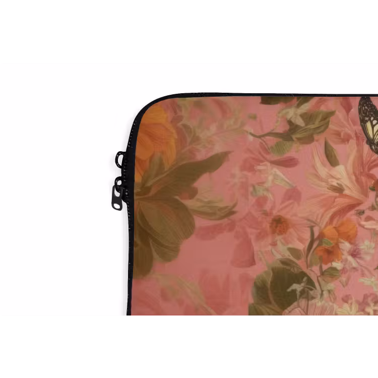 Laptophoes - Vrouw - Bril - Roze - Bloemen — 5