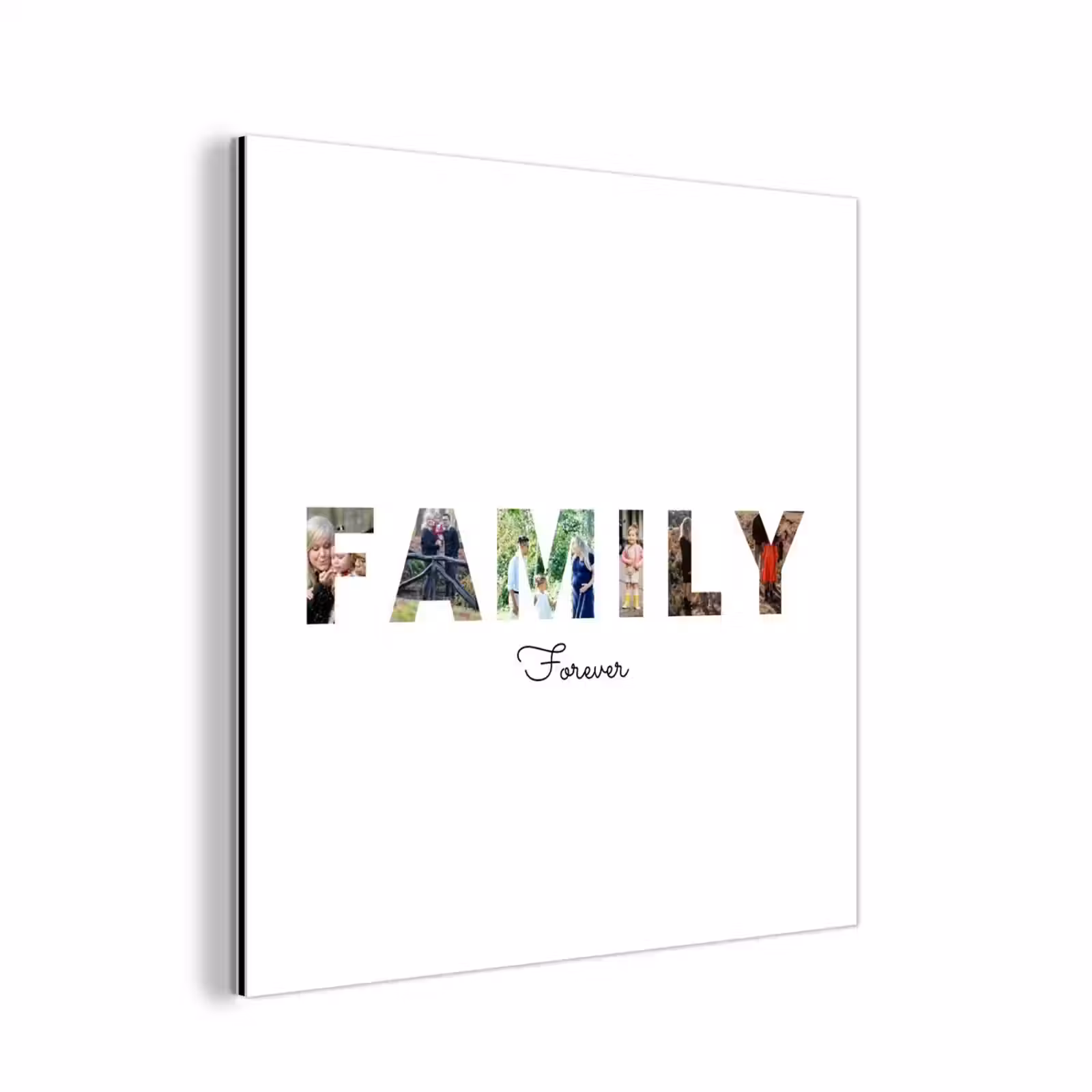 Aluminium schilderij - Family - Lettercollage — 1