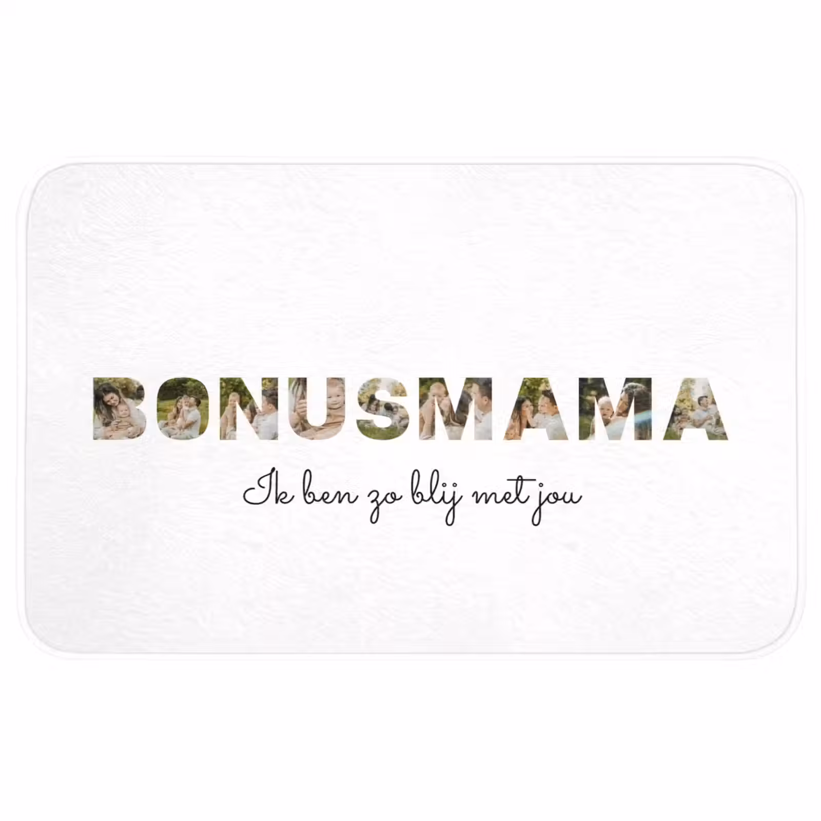 Gepersonaliseerde badmat - Bonusmama - Lettercollage — 1