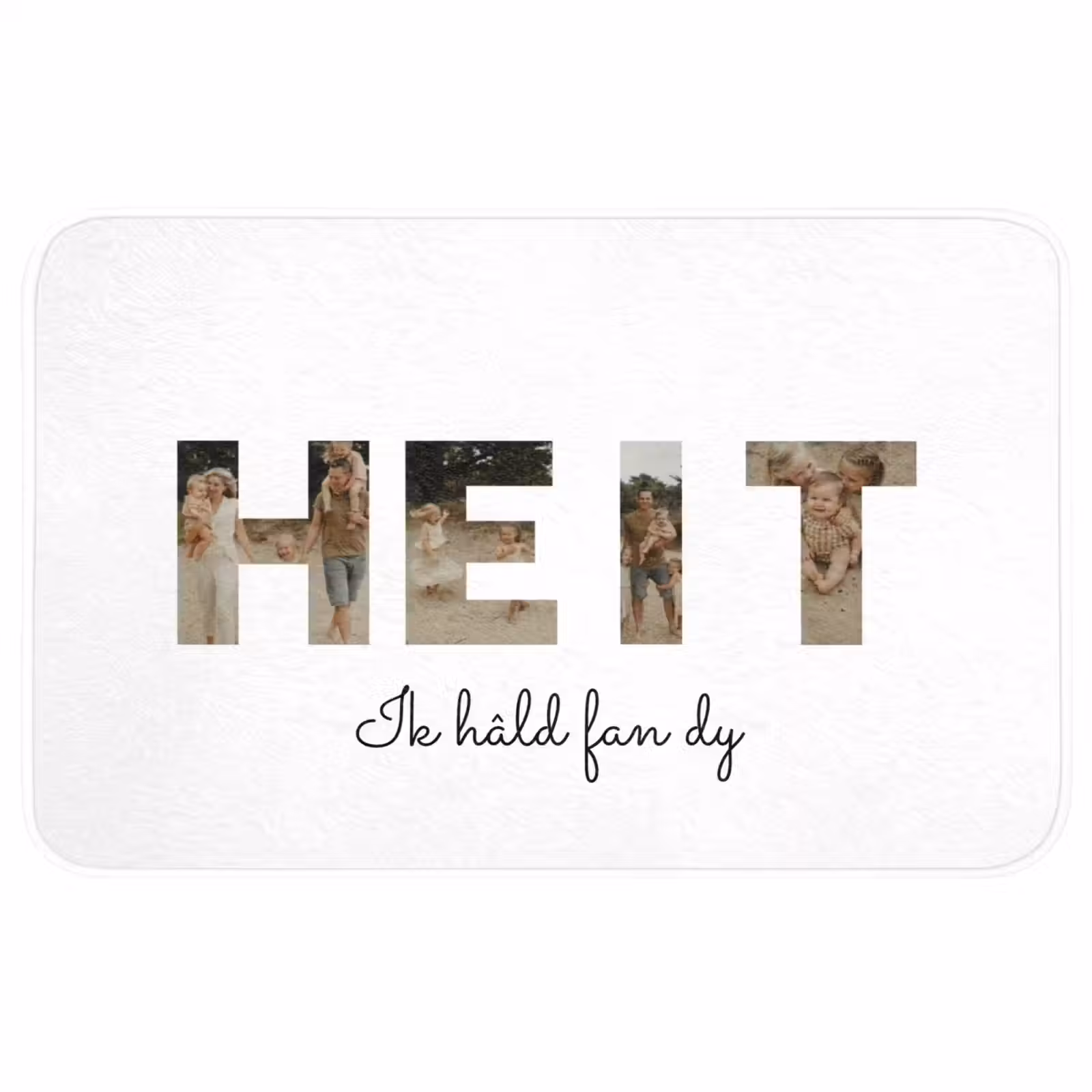 Gepersonaliseerde badmat - Heit - Lettercollage — 1