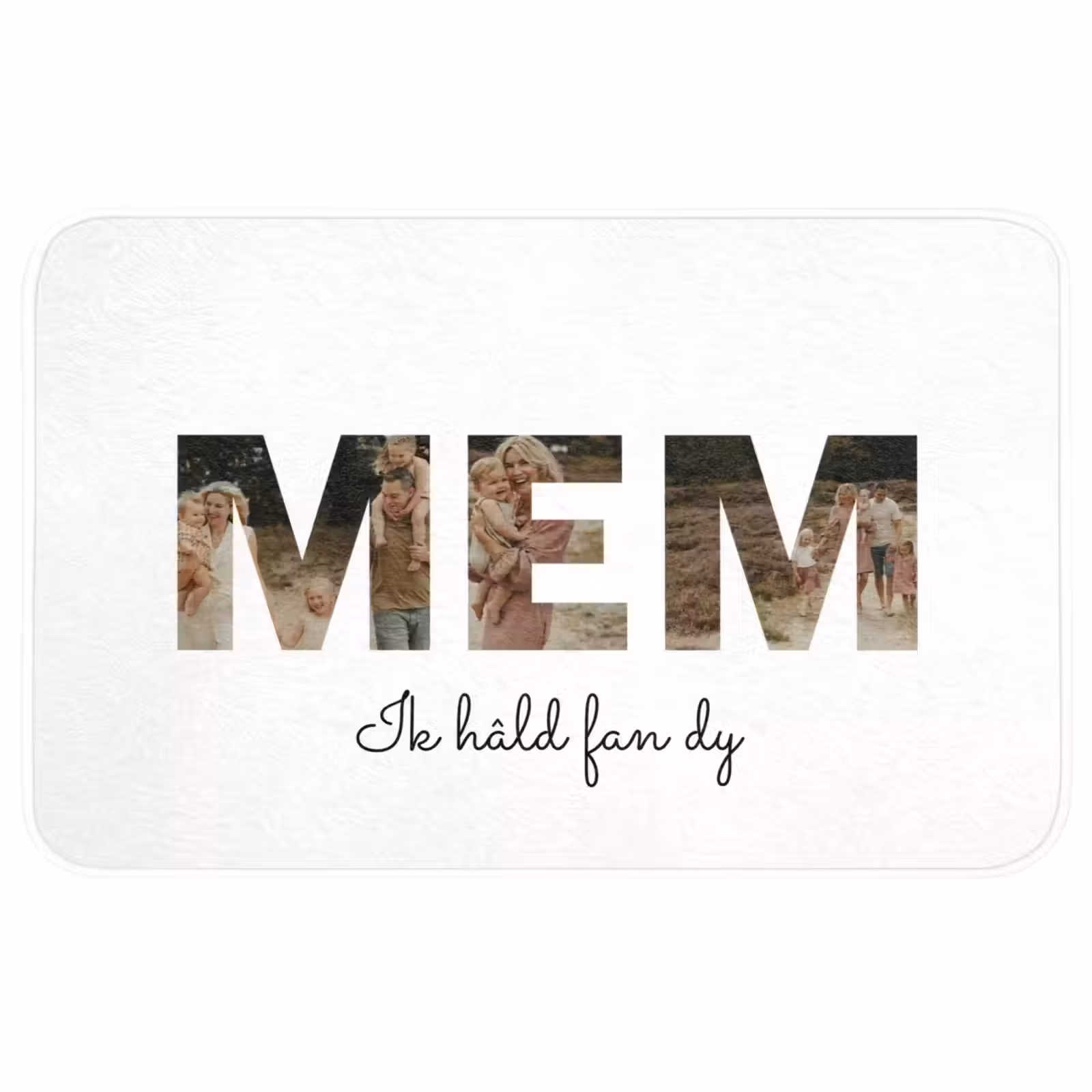 Gepersonaliseerde badmat - Mem - Lettercollage — 1