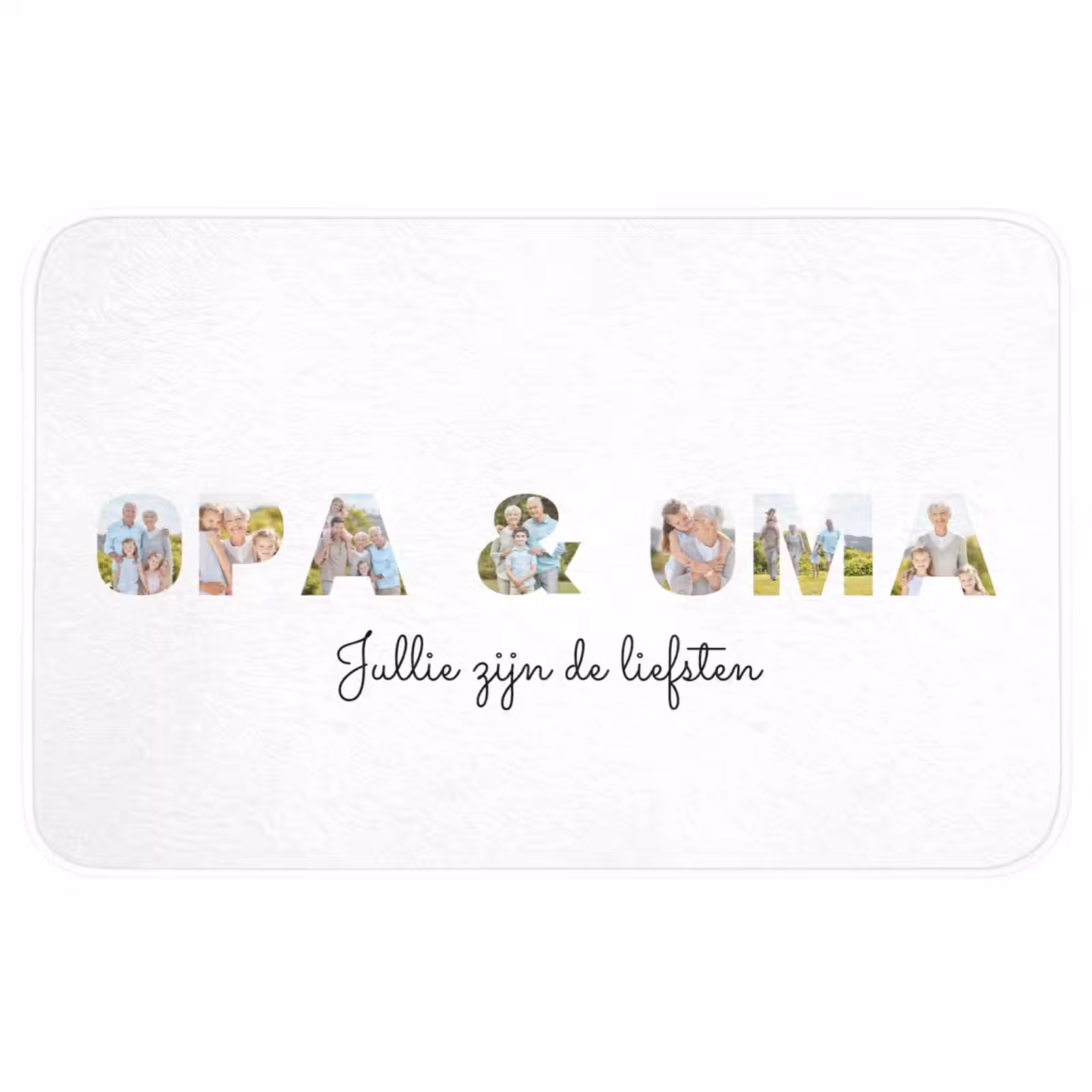 Gepersonaliseerde badmat - Opa & Oma - Lettercollage — 1