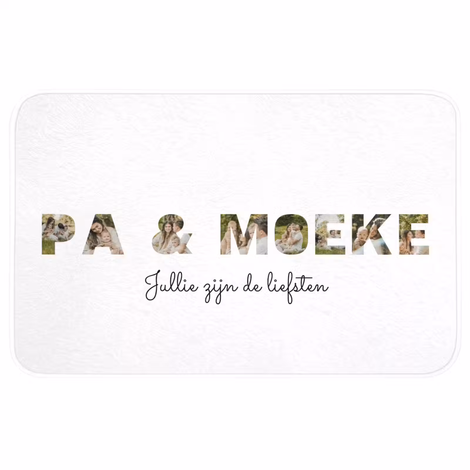 Gepersonaliseerde badmat - Pa & Moeke - Lettercollage — 1