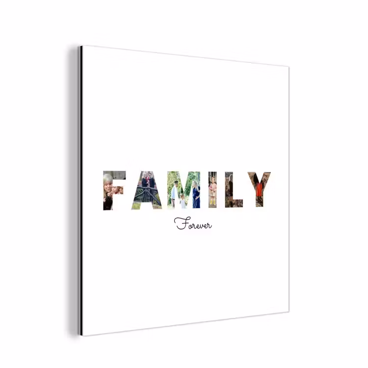 Aluminium schilderij - Family - Lettercollage — 1
