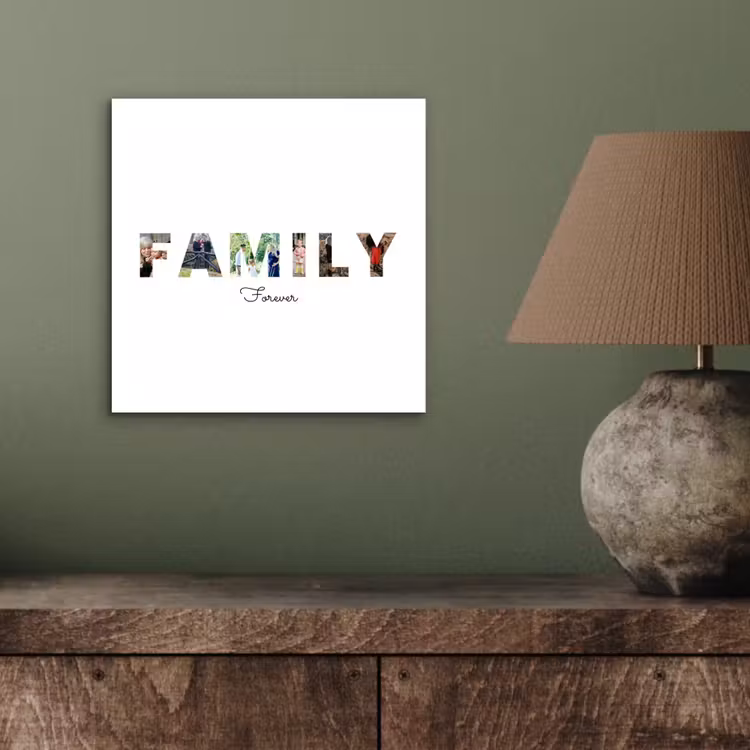 Aluminium schilderij - Family - Lettercollage — 3