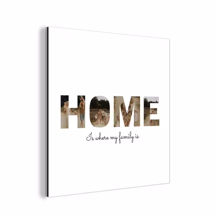 Aluminium schilderij - Home - Lettercollage — 1