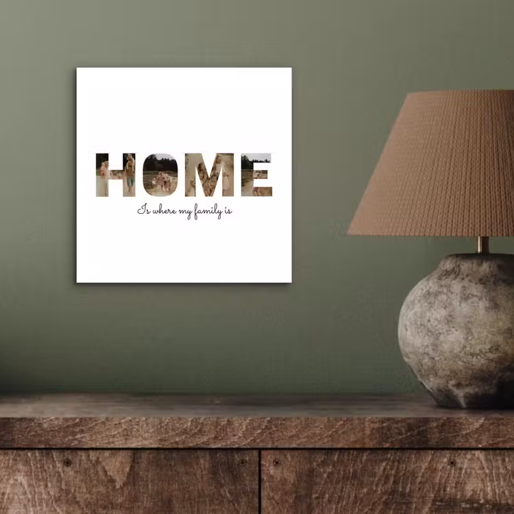 Aluminium schilderij - Home - Lettercollage — 3