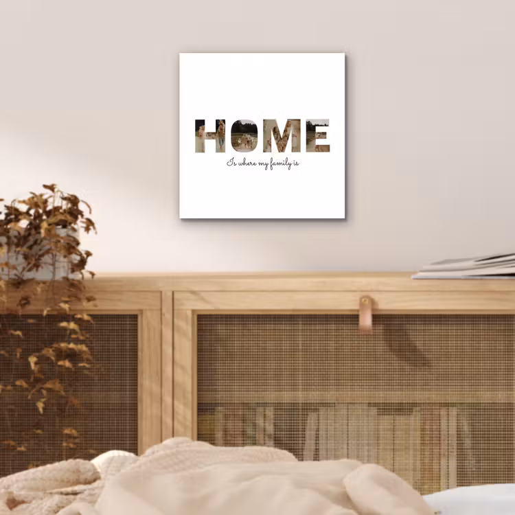 Aluminium schilderij - Home - Lettercollage — 4