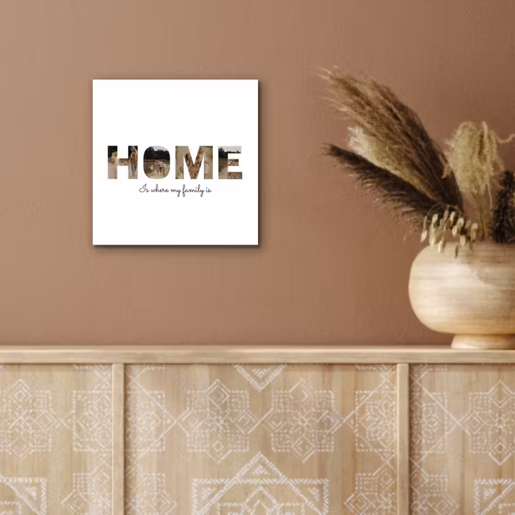 Aluminium schilderij - Home - Lettercollage — 5