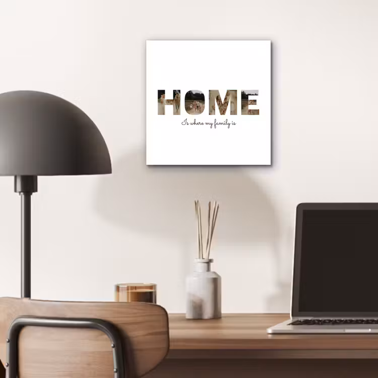 Aluminium schilderij - Home - Lettercollage — 6