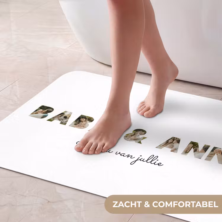Gepersonaliseerde badmat - Baba & Anne - Lettercollage — 5